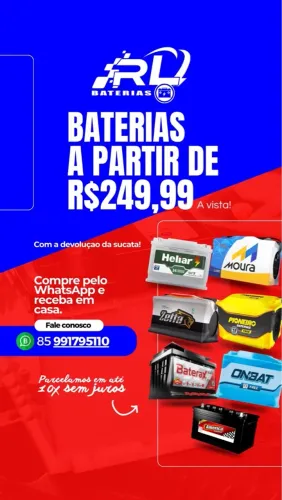 Baterias Automotivas a Partir de R$249,99