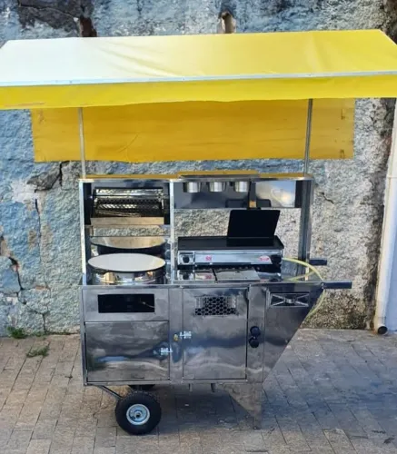 Carrinho de Lanche Completo 3 em 1 : Para Lanches,Pastéis e etc.