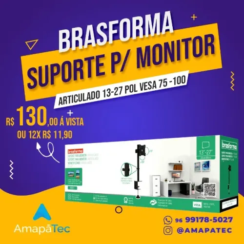 Suporte Para Monitor De 13 A 37 Brasforma Bm811