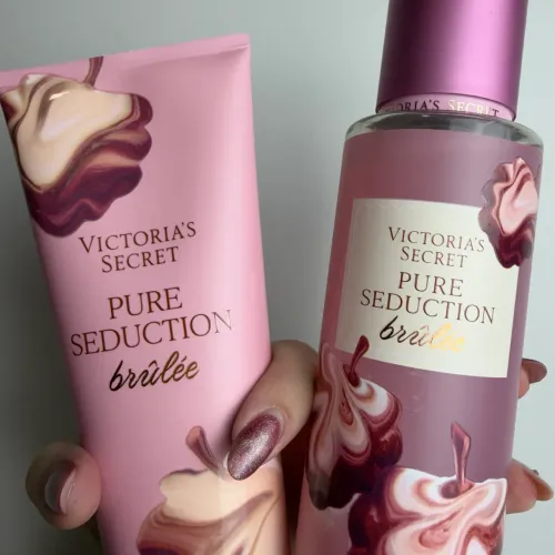 victorias secret  pure seduction brûlée (kit loção + body splash)
