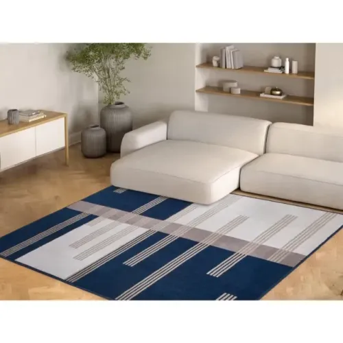 Tapete para Sala Azul/Cinza 1,00x1,50