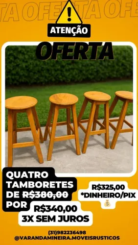 Banquetas 50cm conjunto 