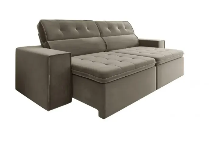 sofa petropolis retratil na cor bege