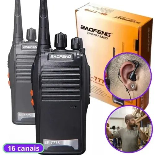 Par de Radio comunicadores, com microfone e fones, entregamos