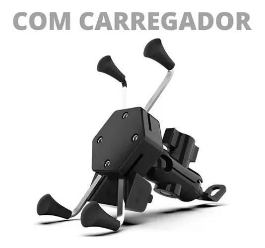 Suporte De Celular Para Moto Garra com Carregador Usb