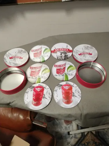 2 Kits Porta Copos c/ Latinhas Personalizadas Vodka Smirnoff