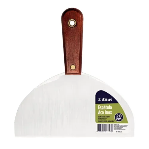 Espatula de Aço Inox com Cabo de Madeira 20cm Atlas AT6155/22
