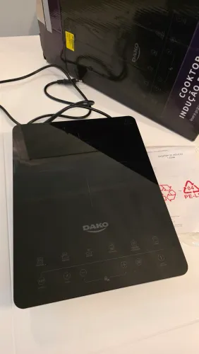 Cooktop indução Dako 1 boca portatil vitrocerâmico 220v
