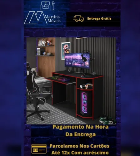 GRANDE PROMOÇÃO MESA COMPUTADOR GAMER ENTREGA GRÁTIS ACEITA CARTÃO. 