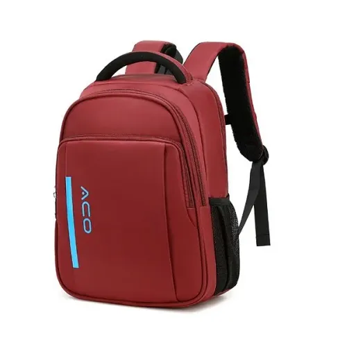 Mochila Para Notebook 14" com 3 Compartimentos, a Prova D'água, Cor Vermelho - Aco