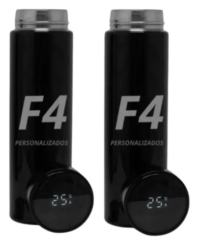 Garrafa Térmica com Termômetro Digital Personalizada