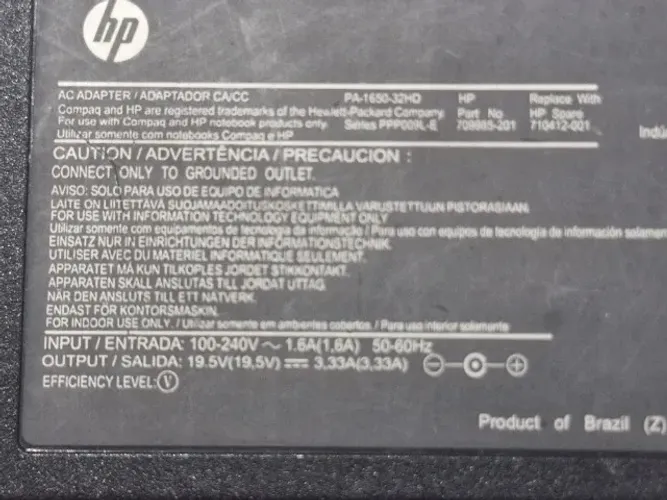 Fonte Carregador HP Pa-1650-32HD 65W Usada