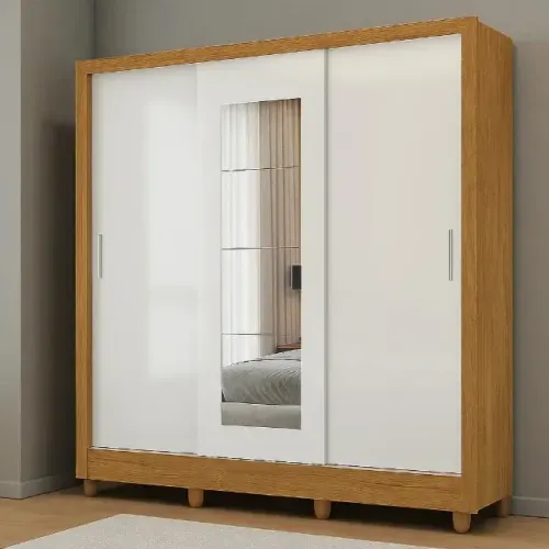 Guarda Roupa Clara Cinamomo/Off White (PRODUTO NOVO)*