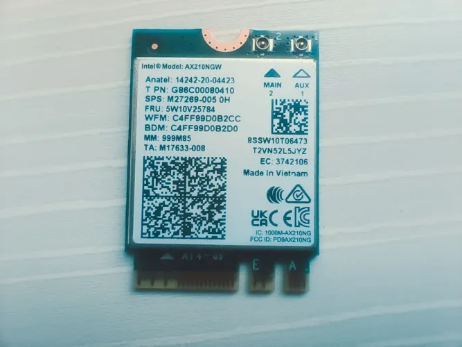 [NOVO]Placa de Rede Intel AX210NGW - Wi-Fi 6E e Bluetooth 5.3