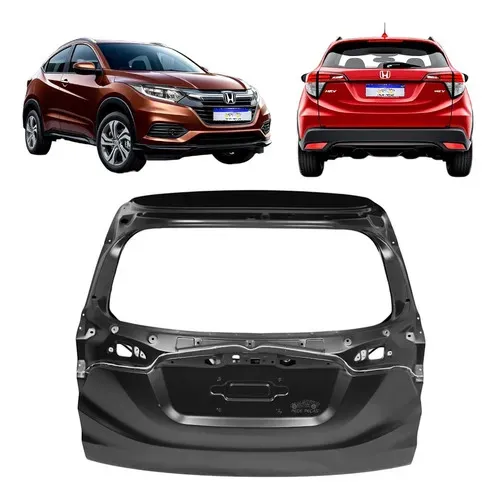 Tampa Traseira Honda Hrv Hr-v 2015 2016 A 2021 4 Furos Placa Preto