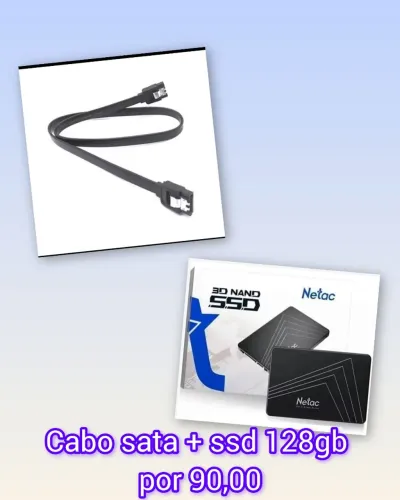 Cabo sata + ssd novo pronto pra instalar por 109,00