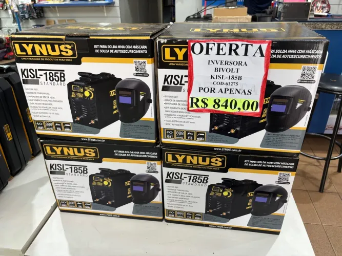 Inversora de solda KISL 185 bivolt automática