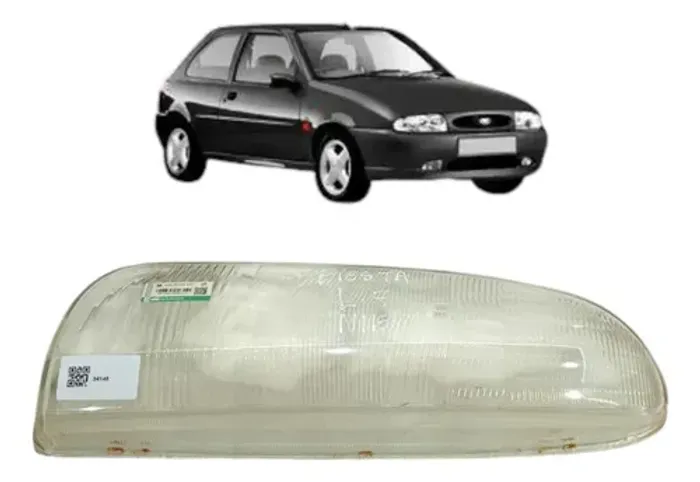 Lente Farol Esquerdo Ford Fiesta Courier 1996 2000 Arteb