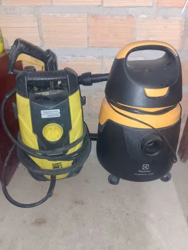 Lavadora de pressão e aspirador de pó seminovos