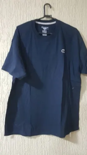 camiseta champion xxl, 100% algodão, tamanho 60 cm x2 de largura e 77 cm de comprimento