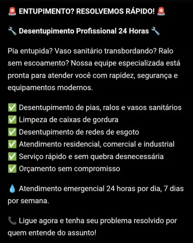 24H Desentupimento! 