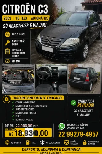 Citroen C3 GLX 1.6 Flex 16V 5P Aut. 2009