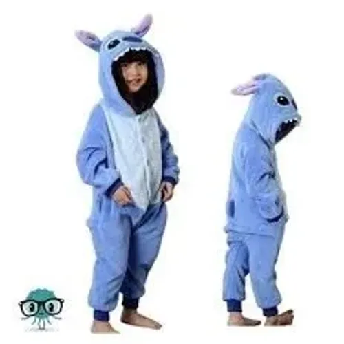 Pijama Stitch Lilo Macacão Pijama Stitch Azul ou Rosa.