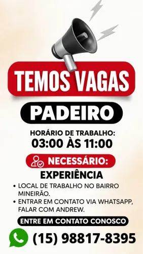 Vaga de PADEIRO