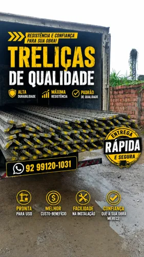 VIGOTA TRELIÇADA Á PRONTA ENTREGA