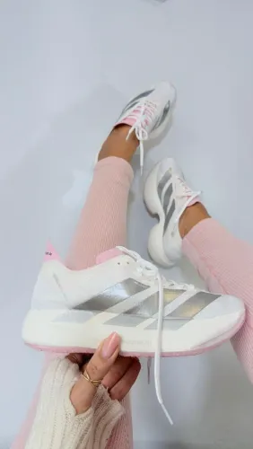 Adidas Adizero Pro 4 Branco e detalhes Rosa 