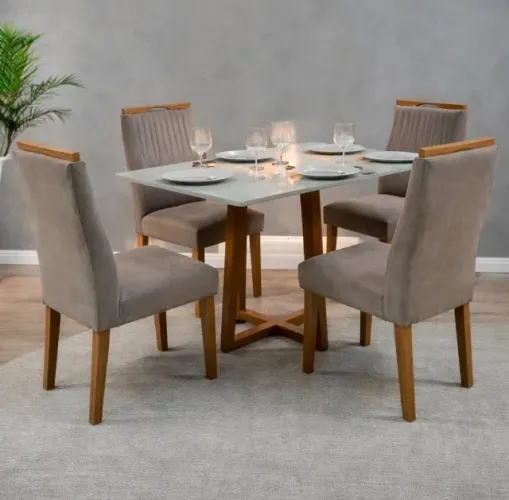 Conjunto de Jantar Valdieri 4 Lugares