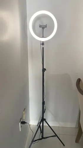 TRIPÉ 2m + RING LIGHT 10 polegadas