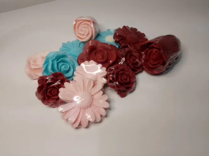 Flores em sabonete