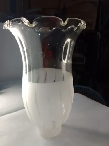 cúpula de vidro tipo tulipa ou manga para luminárias, arandelas ou lustres