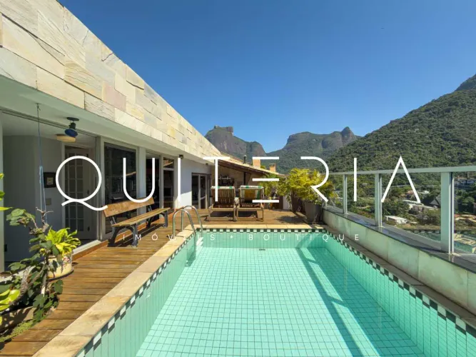 Cobertura Dúplex, 2 vagas, piscina em São Conrado.