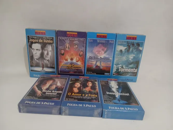 Lote Coleção VHS Videoteca Folha Lacrados filmes Clássicos Originais