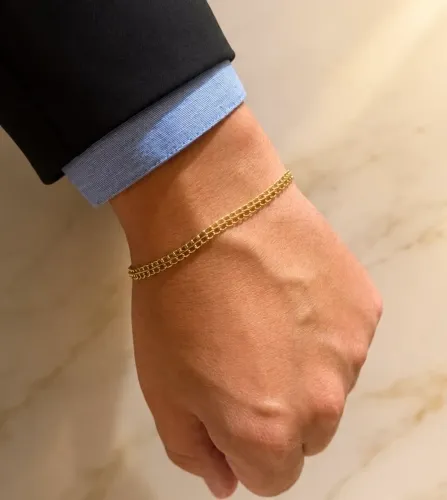 Pulseira Lacraia Artesanal em Ouro 18k 750
