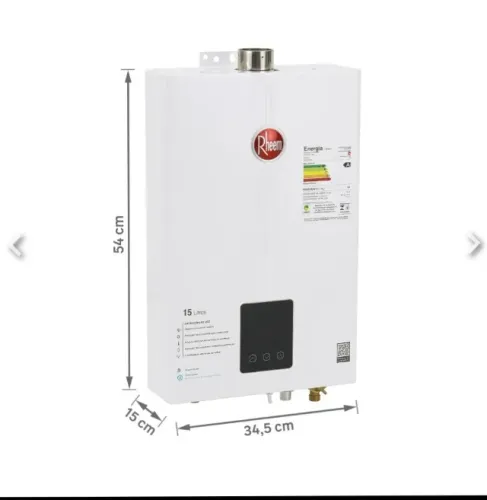 Aquecedor a Gás Rheem 15 GN Branco Bivolt