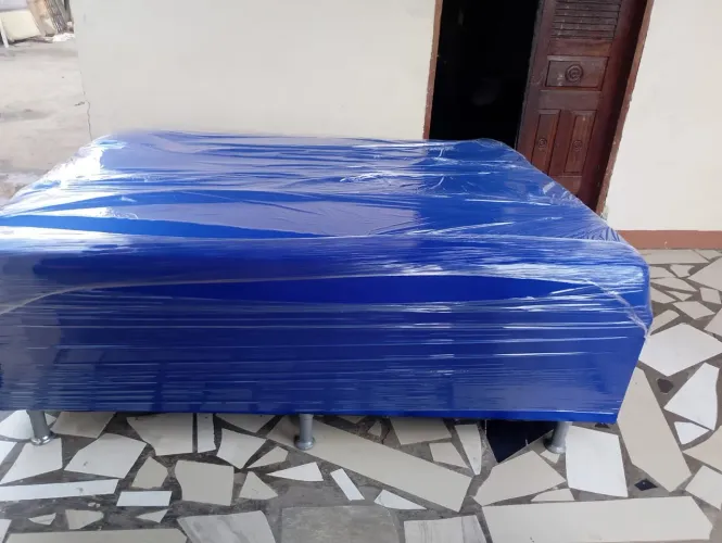 Cama King de  Mola Ensacada tope  Nova No Plástico Base Reforçada de  Qualidade<br><br>Garantida