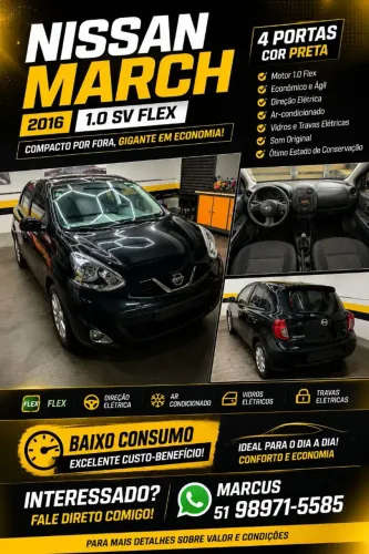 Nissan March SV 1.0 12V Flex 5P 2016