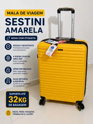 Mala Grande 32kg - Sestini - Com Rodas 360°
