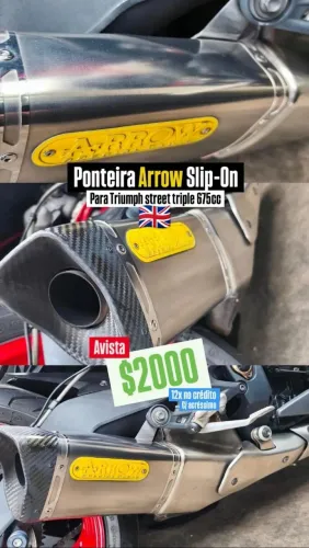 Ponteira esportiva ARROW para street triple 675