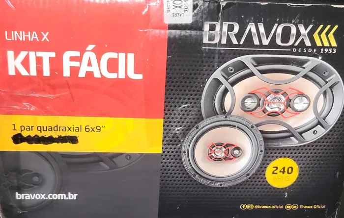 ALTO-FALANTE BRAVOX LINHA X 6X9 + 6" 240W RMS