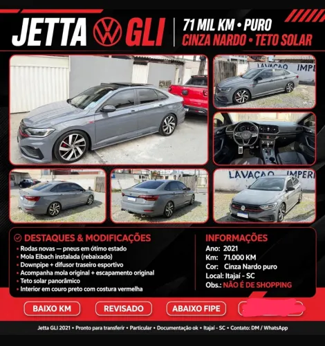 Volkswagen Jetta GLI 350 TSI 2.0 16V 4P Aut. 2021