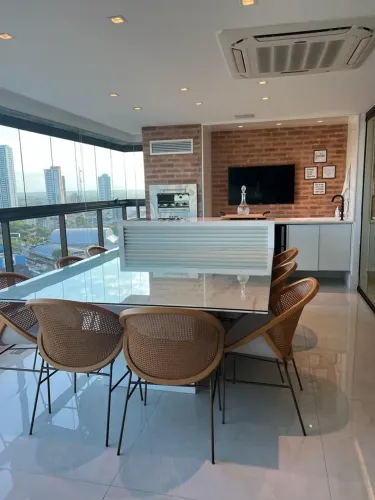 Apartamento de luxo 3 suítes mobiliado beira rio Madalena