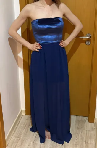 Vestido longo azul PP / 34