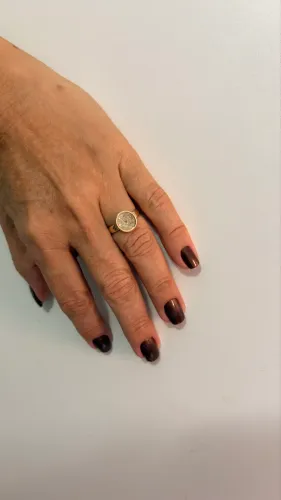 Anel ouro 18k com brilhantes