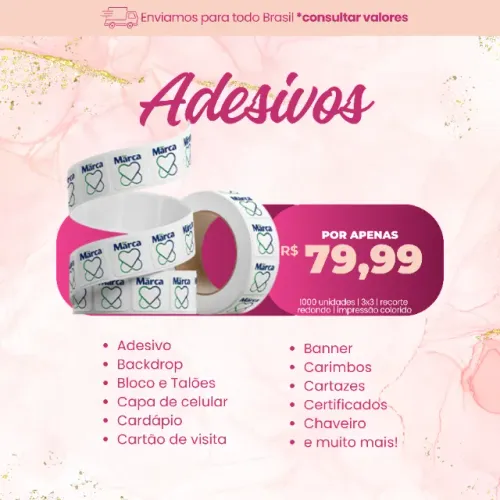 Adesivos persoanalizados do jeitinho que a sua marca merece