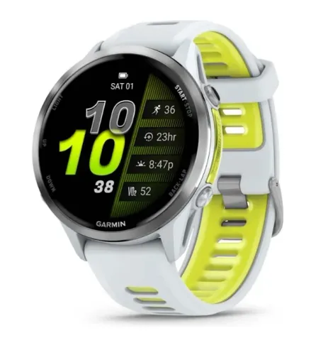 Relogio Garmin Forerunner 970 branco amoled saphira