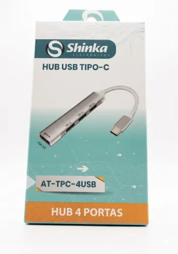 Adaptador USB com 4 portas para dispositivo tipo C